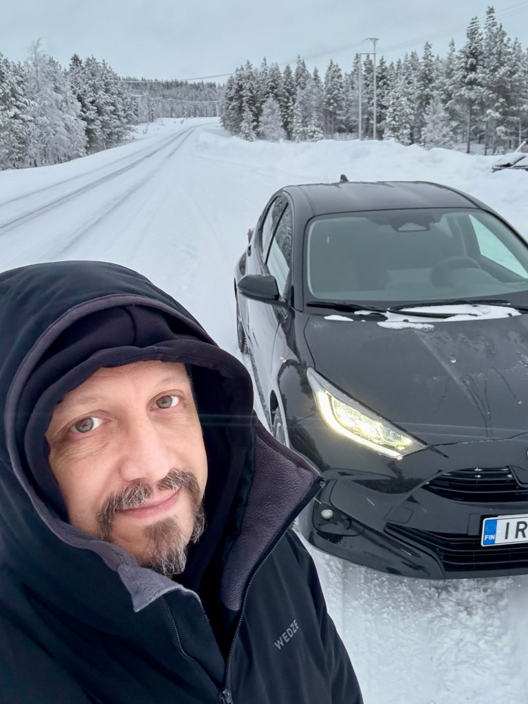 Me on the road in Lapland