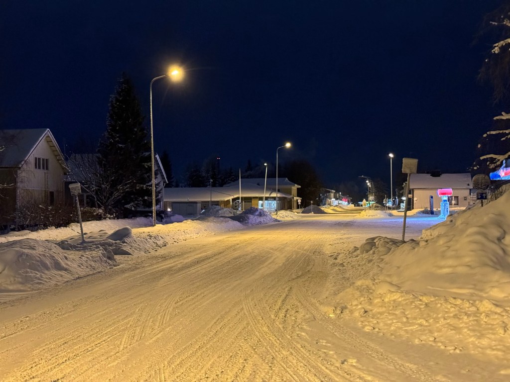 Roads in Ivalo (Finland)
